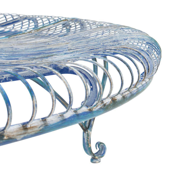 Safavieh Safavieh Ally Darling Wrought Iron 60.25 Inch W Outdoor Tree Bench - Mossy Blue