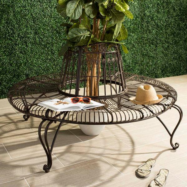 Safavieh Safavieh Ally Darling Wrought Iron Outdoor Tree Bench PAT5019