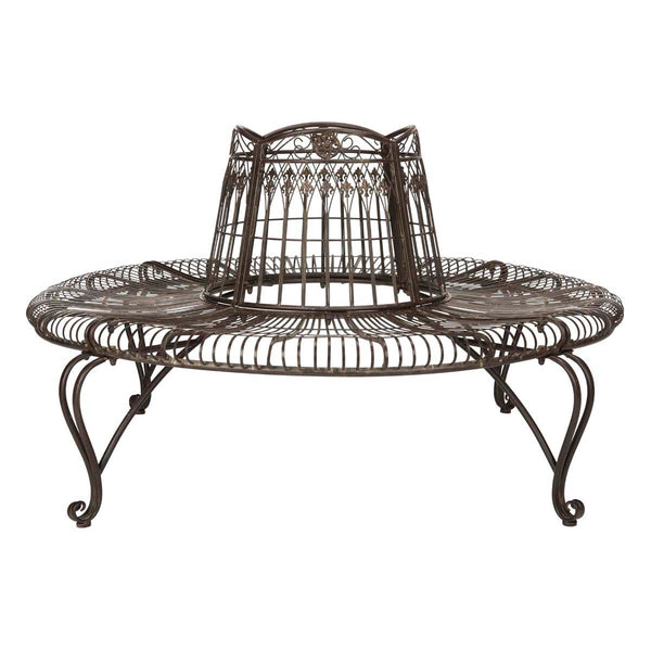 safavieh Safavieh Ally Darling Wrought Iron Outdoor Tree Bench PAT5019