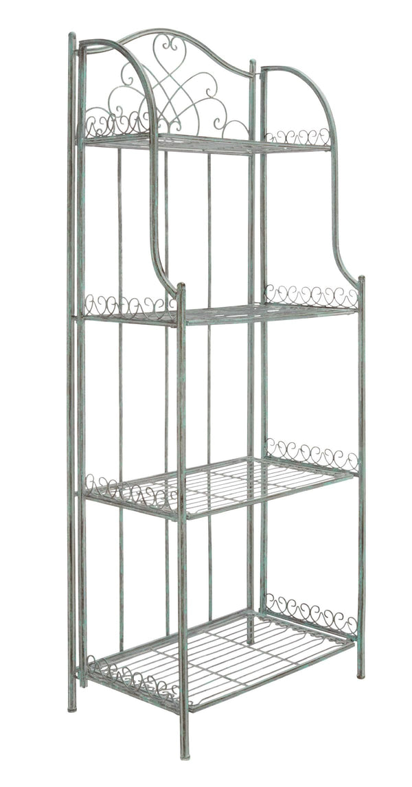 Safavieh Safavieh Amaris Wrought Iron? 4 Tier Outdoor Bakers Rack - Antique Green