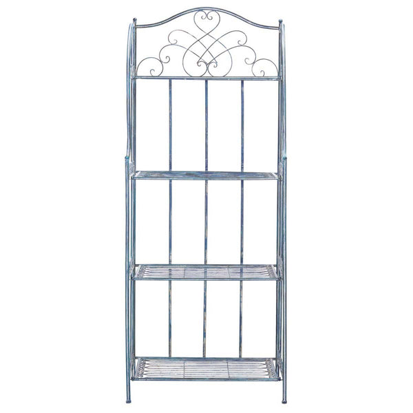 safavieh Safavieh Amaris Wrought Iron? 4 Tier Outdoor Bakers Rack - Mossy Blue