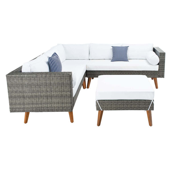 Safavieh Safavieh Analon Outdoor Sectional - Grey Brown / White