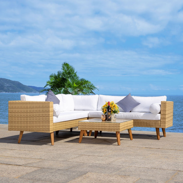 Safavieh Safavieh Analon Outdoor Sectional - Natural / White