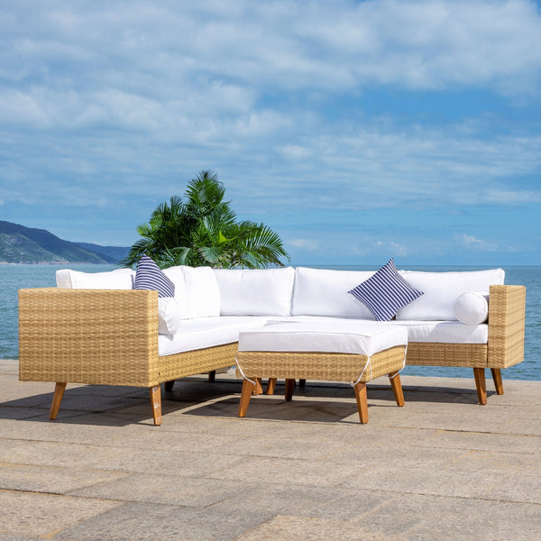 Safavieh Safavieh Analon Outdoor Sectional - Natural / White
