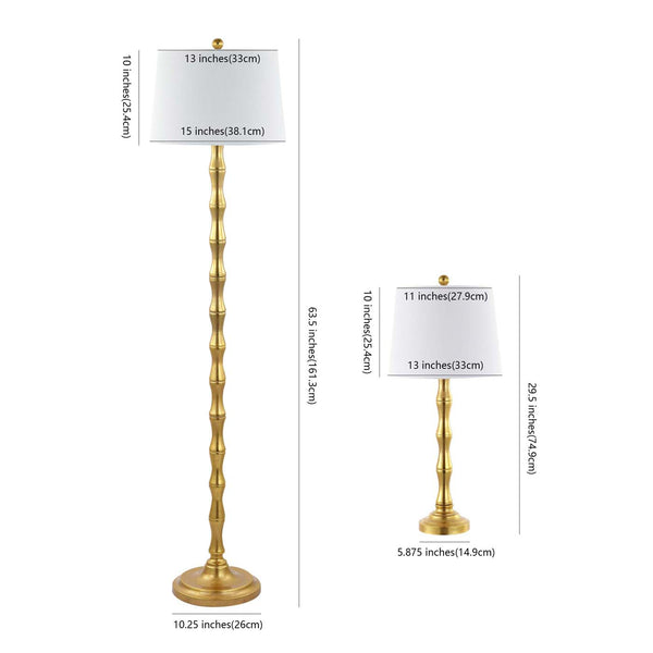 Safavieh Safavieh Aurelia Floor And Table Lamp Set - Gold