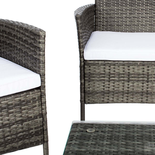 Safavieh Safavieh Bandele 4 Piece Living Set - Grey Brown / White