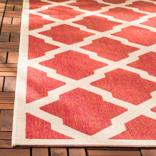 Safavieh Safavieh Beach House Rug BHS122Q - Red / Creme