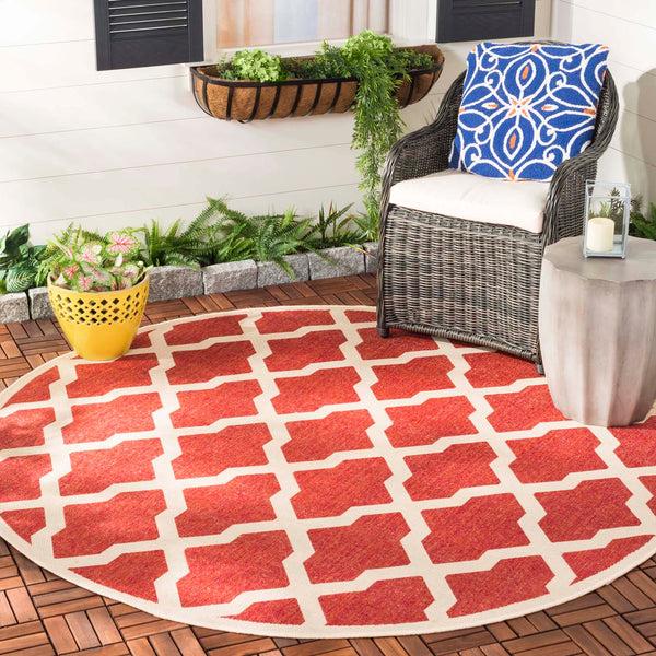 Safavieh Safavieh Beach House Rug BHS122Q - Red / Creme