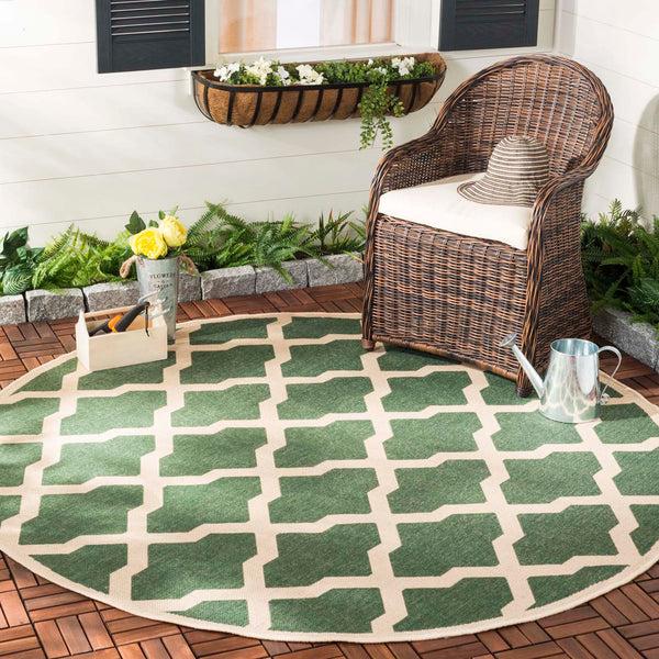 Safavieh Safavieh Beach House Rug BHS122Y - Green / Creme