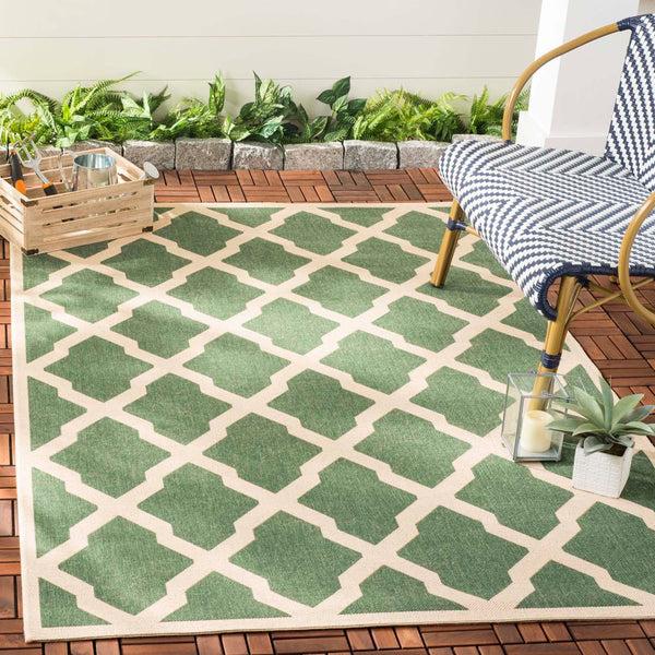 safavieh Safavieh Beach House Rug BHS122Y - Green / Creme