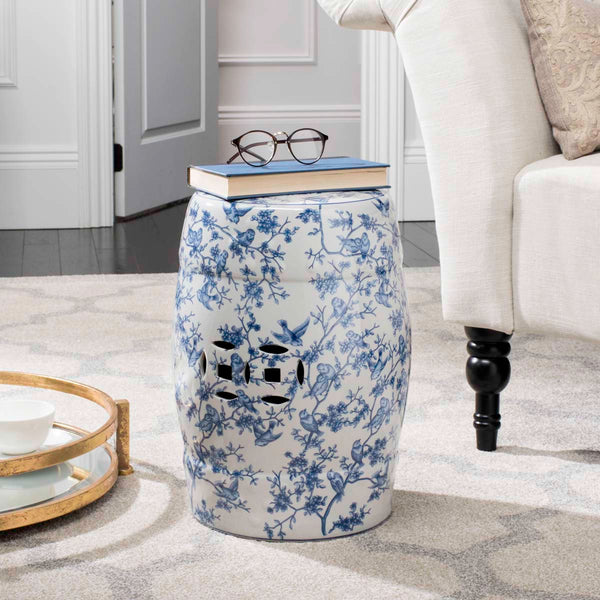Safavieh Blue Birds Garden Stool | Safavieh - ACS4514