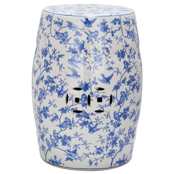 safavieh Blue Birds Garden Stool | Safavieh - ACS4514