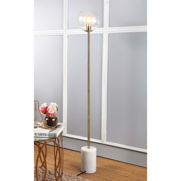 Safavieh Safavieh Bradley Floor Lamp-White/Brass Gold