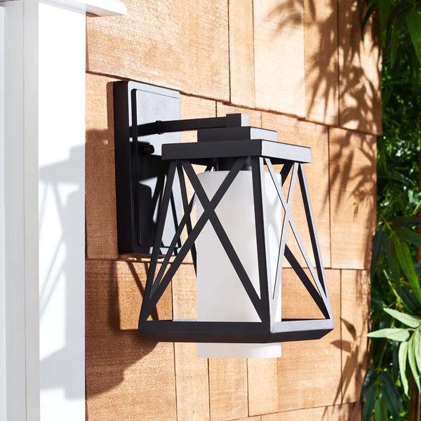 Safavieh Safavieh Braith Outdoor Wall Sconce - Black (Set Of 2)