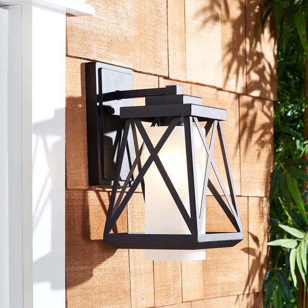 Safavieh Safavieh Braith Outdoor Wall Sconce - Black (Set Of 2)