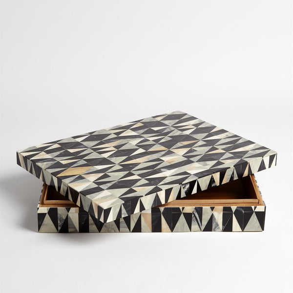 Safavieh Brass Diamond Box-Lg | Global Views - 9.93235