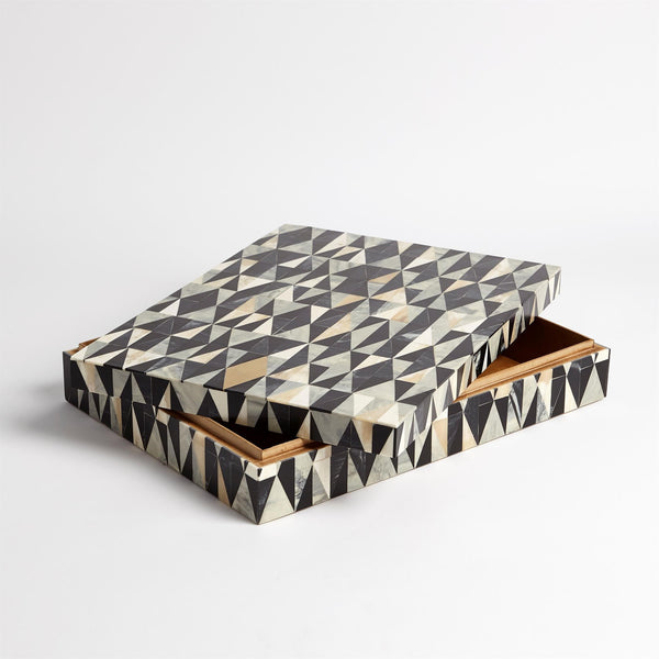 Safavieh Brass Diamond Box-Lg | Global Views - 9.93235