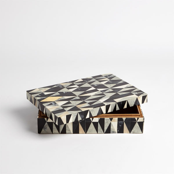 Safavieh Brass Diamond Box-Sm | Global Views - 9.93236