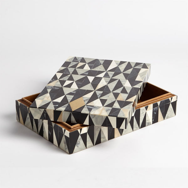 Safavieh Brass Diamond Box-Sm | Global Views - 9.93236