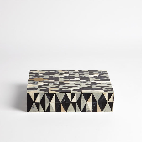 safavieh Brass Diamond Box-Sm | Global Views - 9.93236