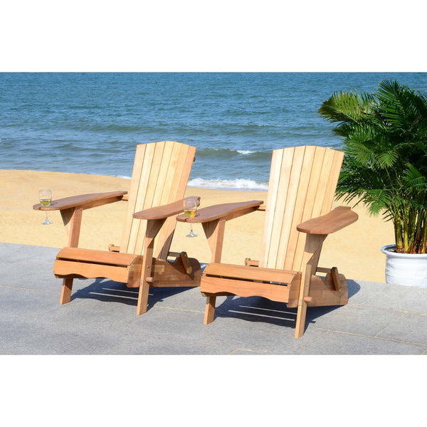 Safavieh Safavieh Breetel Set Of 2 Adirondack Chairs - Natural (Set Of 2)