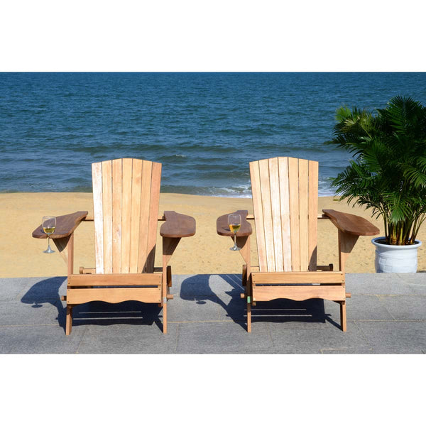 Safavieh Safavieh Breetel Set Of 2 Adirondack Chairs - Natural (Set Of 2)