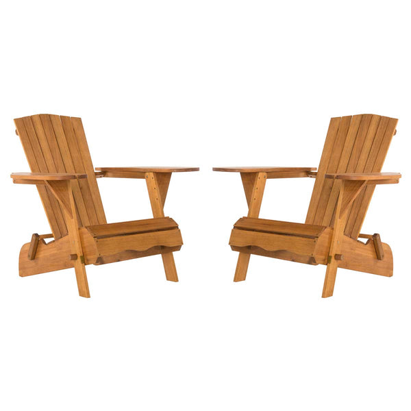safavieh Safavieh Breetel Set Of 2 Adirondack Chairs - Natural (Set of 2)
