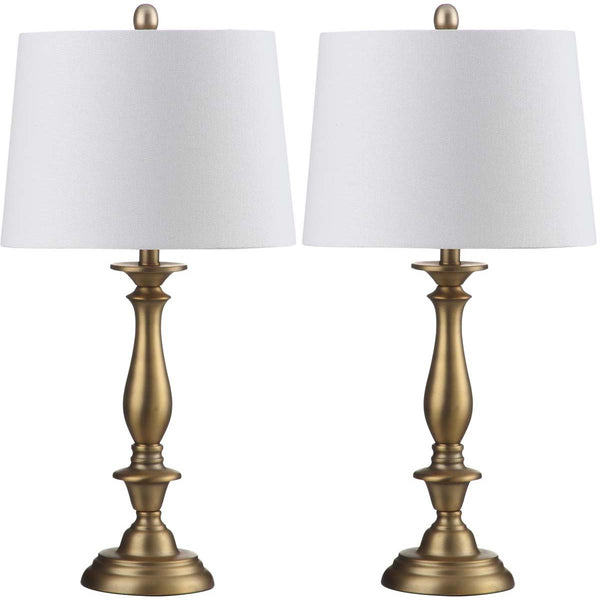 safavieh Safavieh Brighton 29 Inch H Candlestick Table Lamp-Gold (Set of 2)