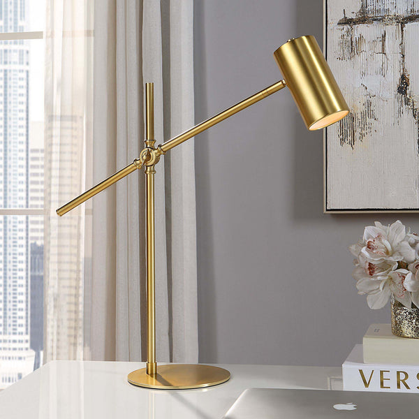 Safavieh Brushed Gold Home Decor Desk Lamp