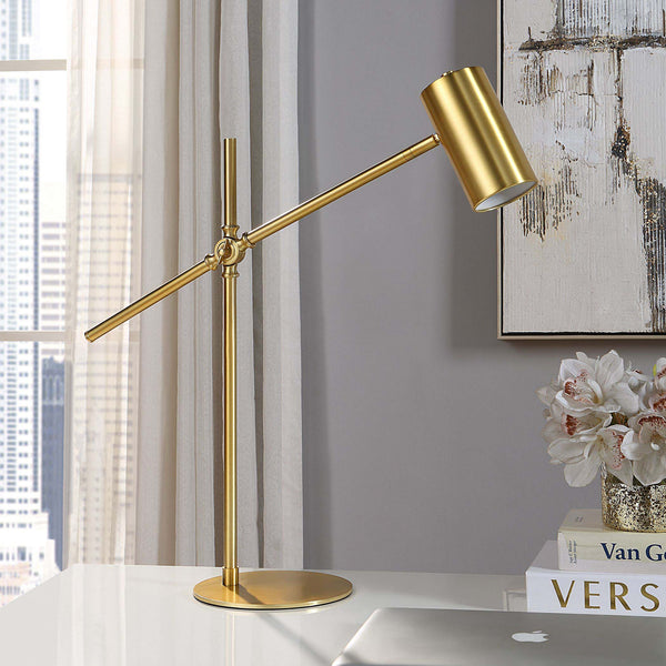 Safavieh Brushed Gold Home Decor Desk Lamp