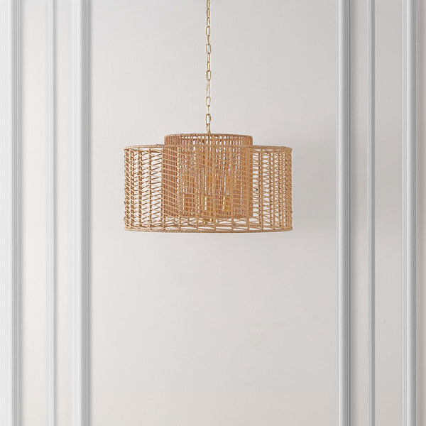 Safavieh Safavieh Brynora 4 Light Extendable Pendant - Natural / Gold
