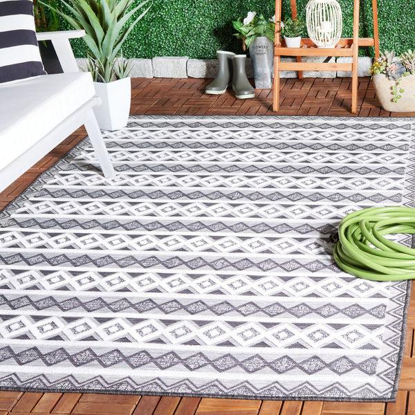 safavieh Safavieh Cabana Collection CBN418Z - Black / Grey Ivory