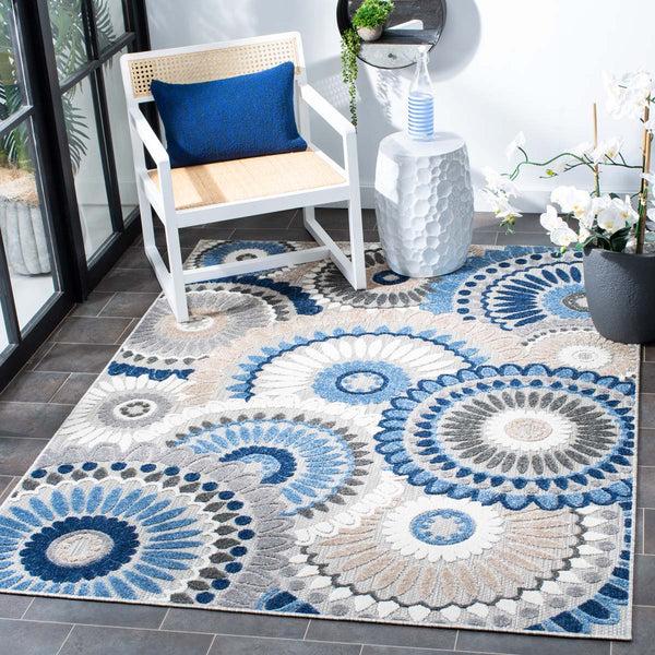 safavieh Safavieh Cabana Rug Collection CBN382G - Grey / Blue