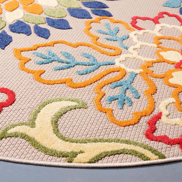 Safavieh Safavieh Cabana Rug Collection CBN391A - Ivory / Orange