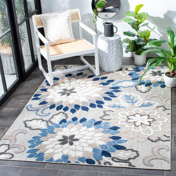 safavieh Safavieh Cabana Rug Collection CBN391F - Grey / Blue