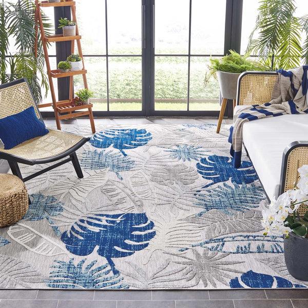 Safavieh Safavieh Cabana Rug Collection CBN831F - Grey / Blue