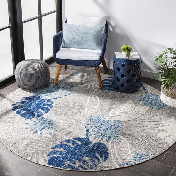 Safavieh Safavieh Cabana Rug Collection CBN831F - Grey / Blue