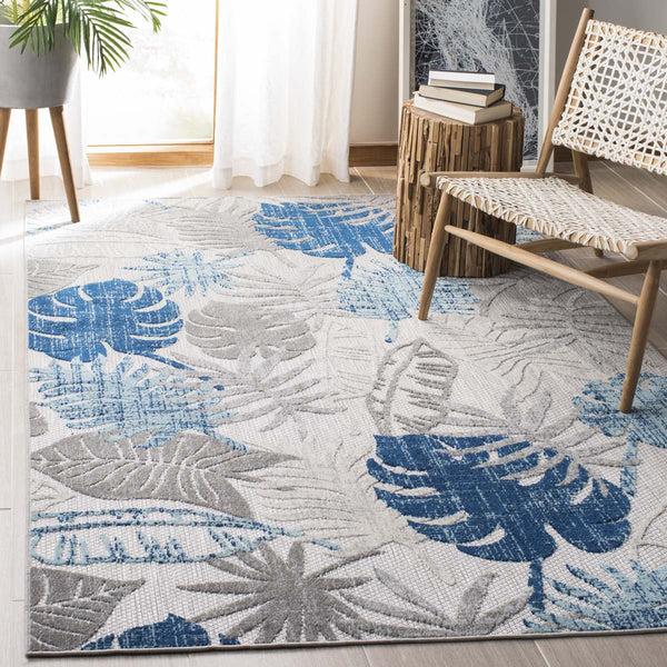 safavieh Safavieh Cabana Rug Collection CBN831F - Grey / Blue