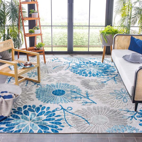 Safavieh Safavieh Cabana Rug Collection CBN832F - Grey / Navy