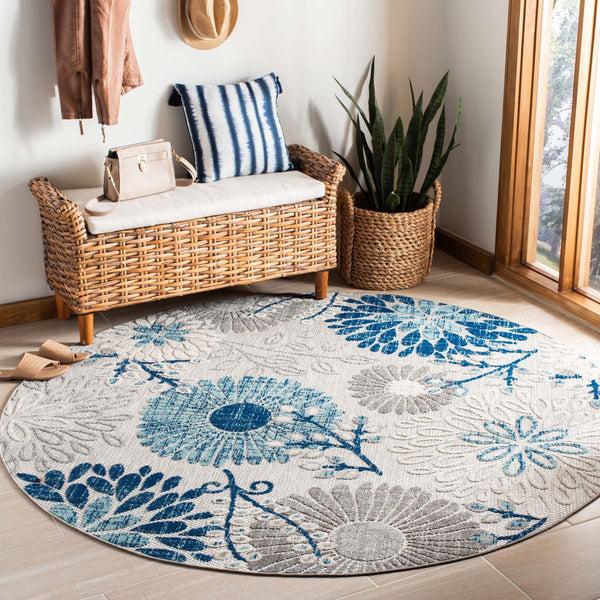 Safavieh Safavieh Cabana Rug Collection CBN832F - Grey / Navy