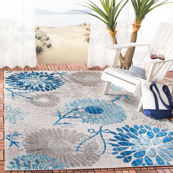 safavieh Safavieh Cabana Rug Collection CBN832F - Grey / Navy