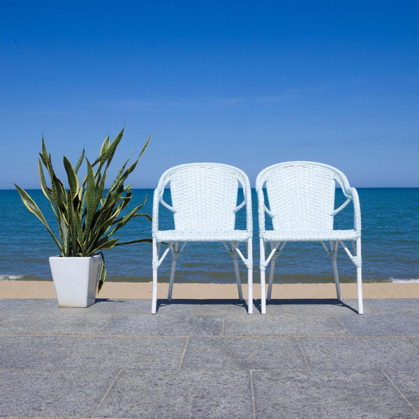Safavieh Safavieh California Armchair - Baby Blue / White (Set Of 2)