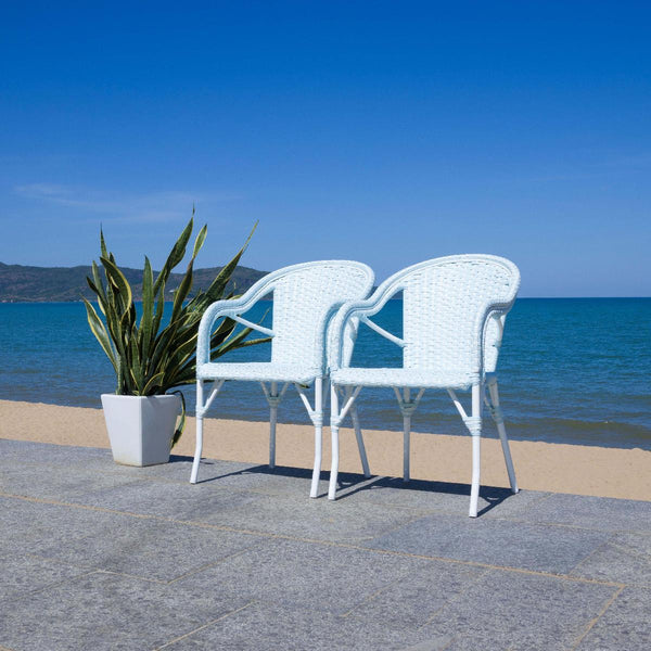 Safavieh Safavieh California Armchair - Baby Blue / White (Set Of 2)