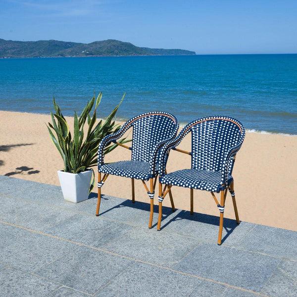 Safavieh Safavieh California Armchair - Navy / White (Set Of 2)