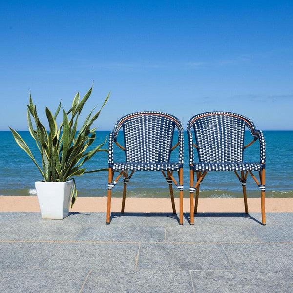 Safavieh Safavieh California Armchair - Navy / White (Set Of 2)