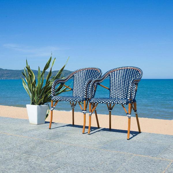 Safavieh Safavieh California Armchair - Navy / White (Set Of 2)