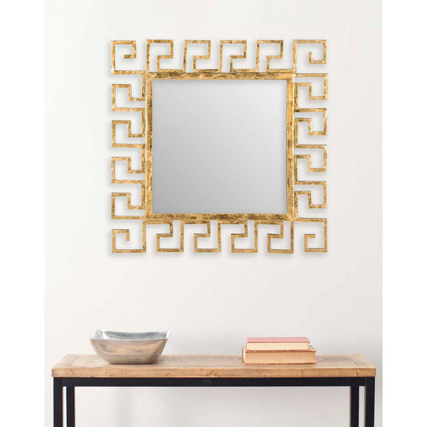 Safavieh Safavieh Calliope Greek Key Mirror - Antique Gold