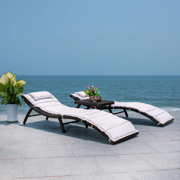 Safavieh Safavieh Carew 3 Piece Sun Lounger Set - Black