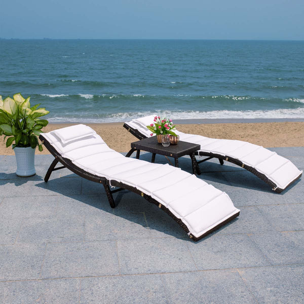 Safavieh Safavieh Carew 3 Piece Sun Lounger Set - Black