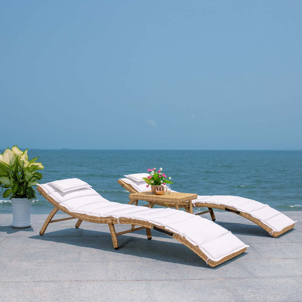 Safavieh Safavieh Carew 3 Piece Sun Lounger Set - Natural